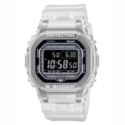 Casio G-Shock DW-B5600G-7 White Translucent Resin Band Men Sports Watch